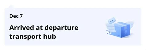 despatched to overseas|what is departure transport hub.